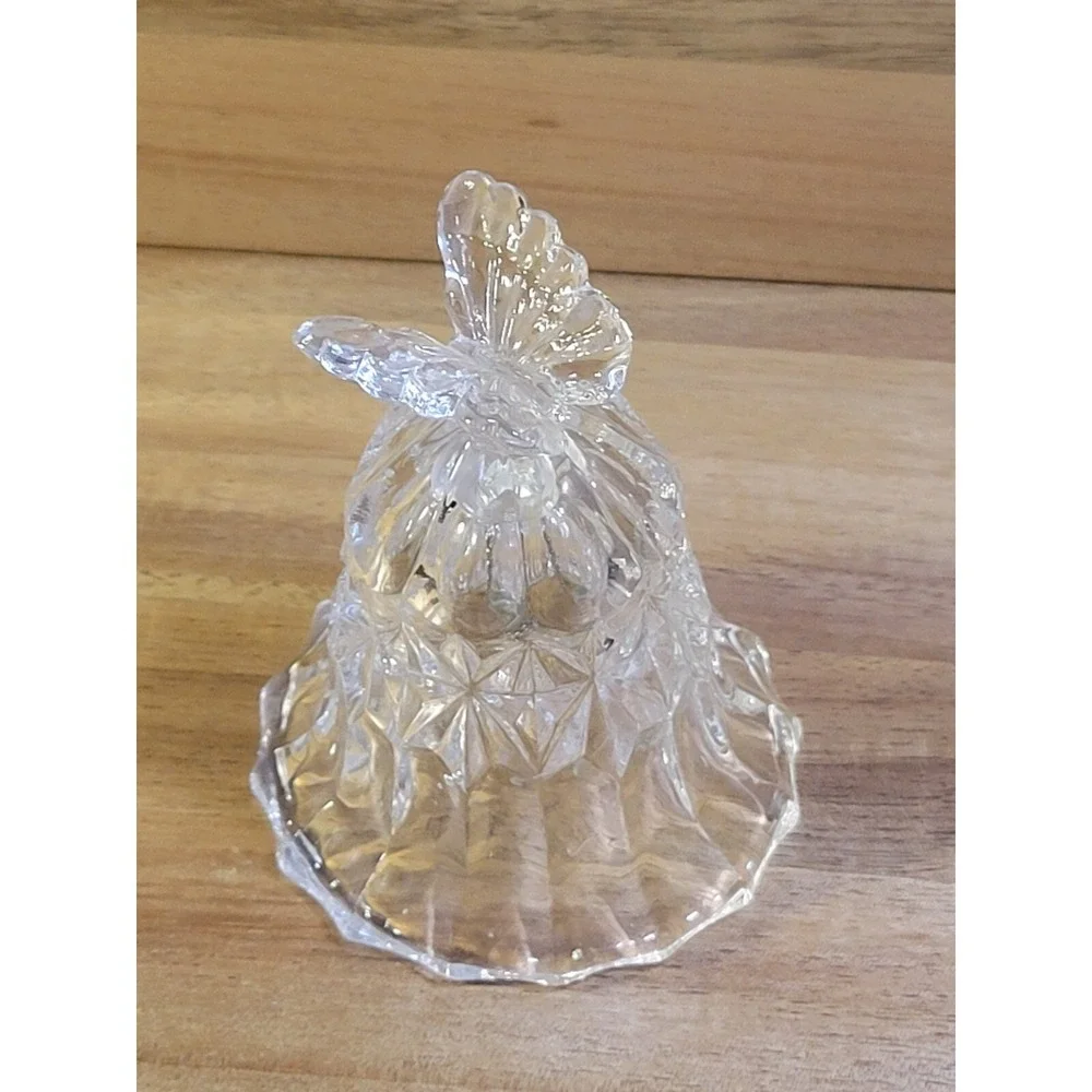 Vintage Bell 24% Lead Crystal Butterfly Bell 3